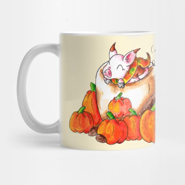 Pumpkin Spice Piggy by KristenOKeefeArt